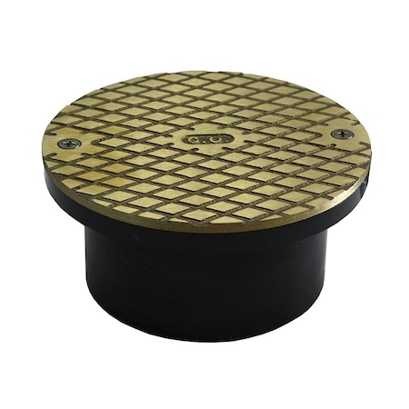 Jones Stephens 4in. ABS General Purpose Access Fitting with 6in. Nickel Bronze Cover C60043